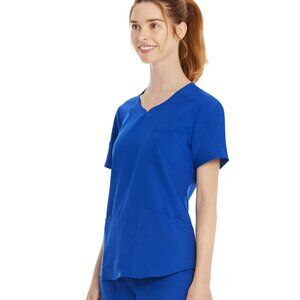 NEW 2XL Blue V-Neck Women's Scrub Top